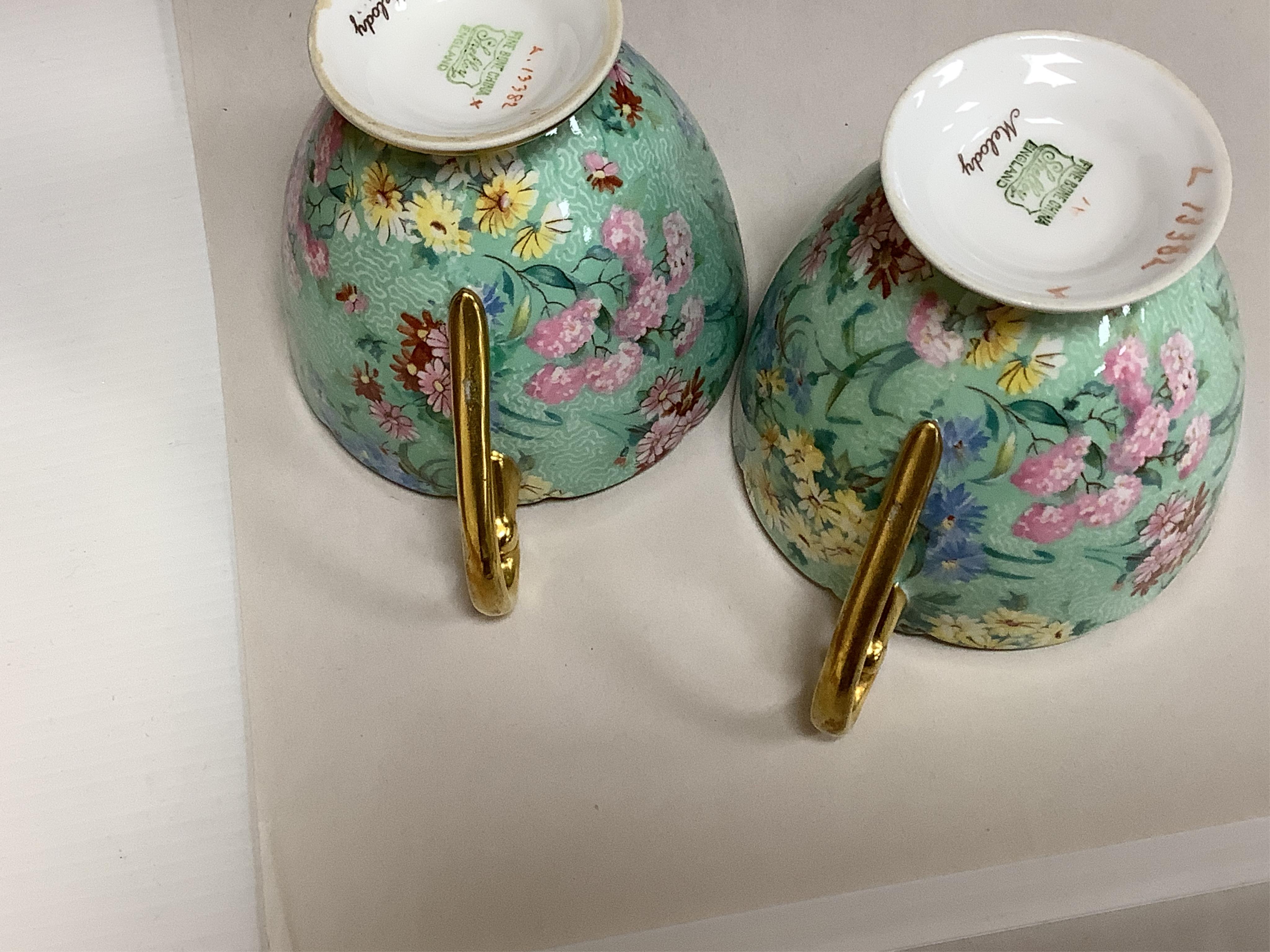 A Shelley Melody pattern teaset